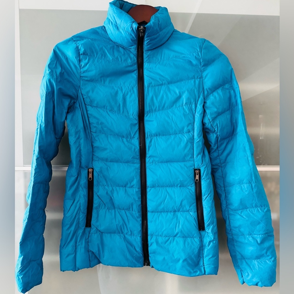 Fabletics Vibrant Blue Puffer Jacket XS - Picture 4 of 13